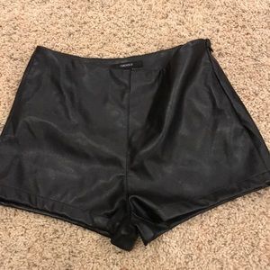leather shorts